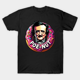 Edgar Allan Poe Poe-Nut Funny Food Pun T-Shirt